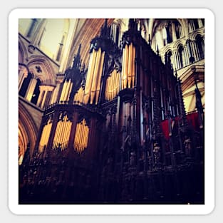 Organ pipes, Lincoln Cathedral Sticker